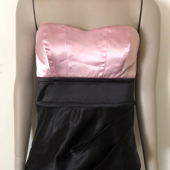 🚨 Mean Girls Dress Alert🚨 pink&black satin dress - Picture 3 of 7